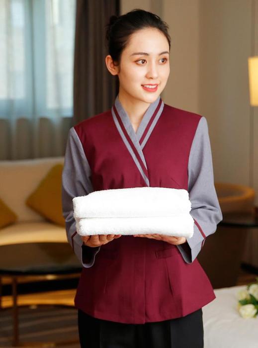 酒店保洁工作服长袖物业清洁工阿姨套装秋冬装保洁员服装女